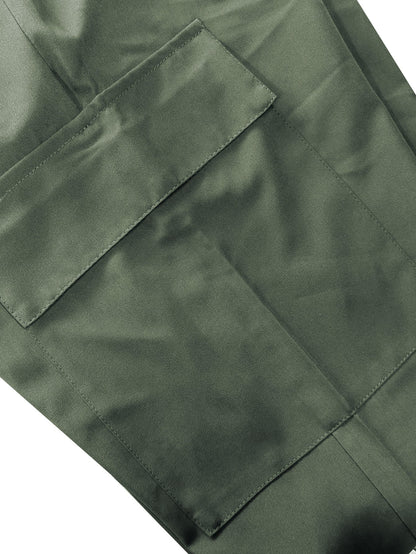 【LAST DAY SALE】Women's Cargo Pants - Non-Stretchy Work Pants with Zipper Pocket, Drawstring Waist, All-Season Trousers for Hiking, Running