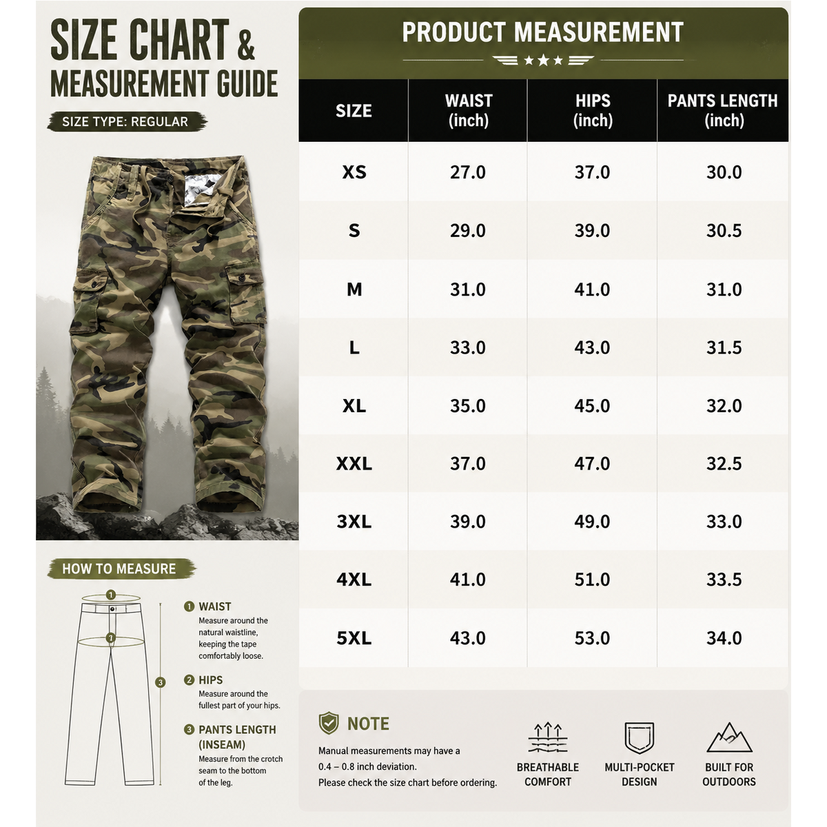 【LETZTER VERKAUFSTAG】Praktische Camouflage-Cargohose für Herren