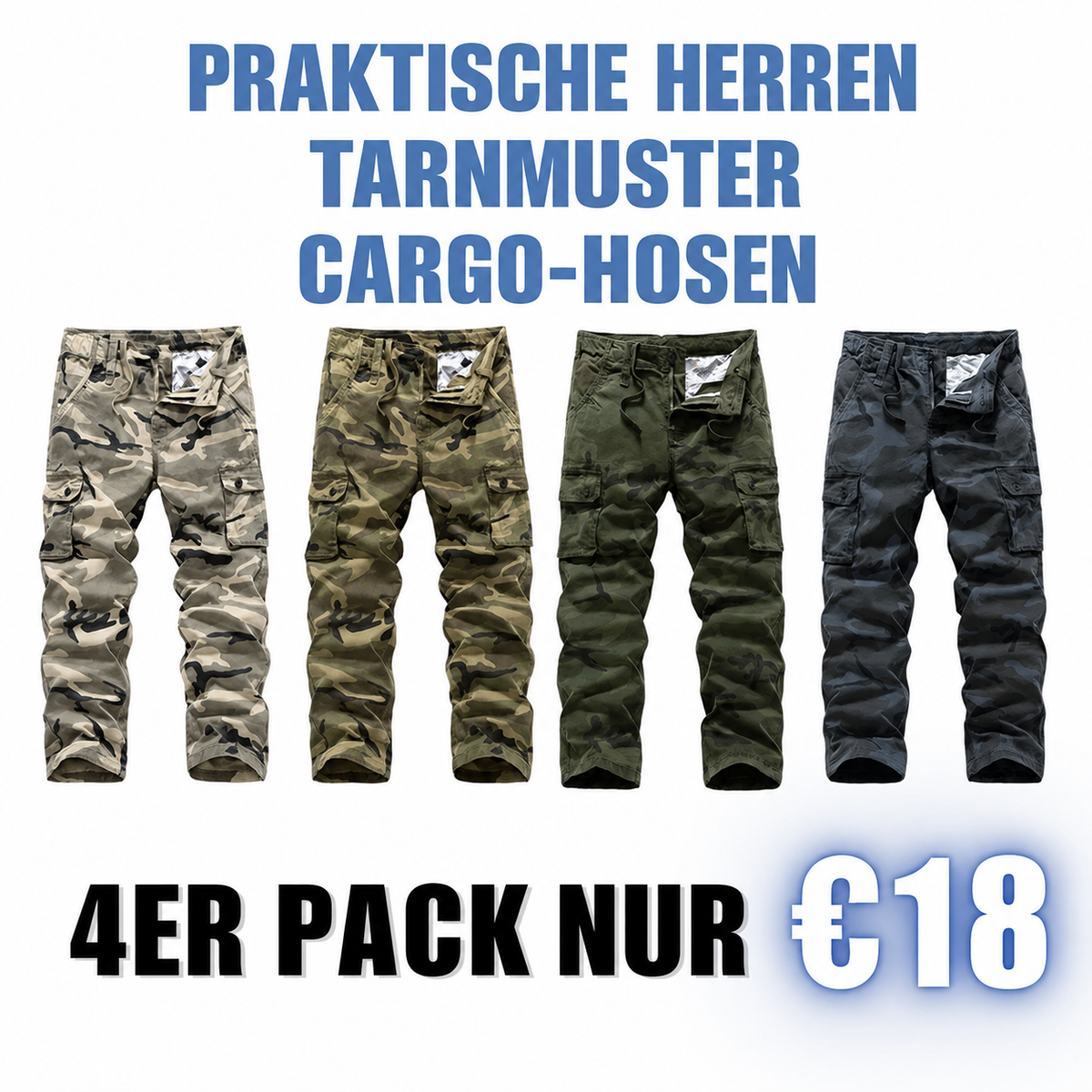【LETZTER VERKAUFSTAG】Praktische Camouflage-Cargohose für Herren