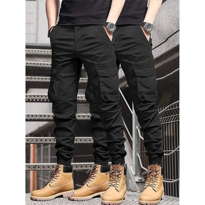 Men’s Multi-Color Cargo Joggers – Multi-Pocket Casual Pants