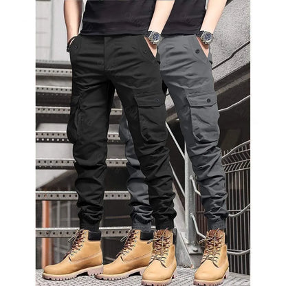 Men’s Multi-Color Cargo Joggers – Multi-Pocket Casual Pants
