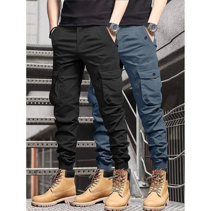 Men’s Multi-Color Cargo Joggers – Multi-Pocket Casual Pants